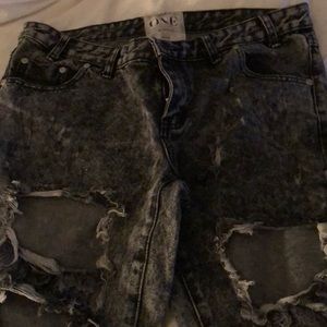 One Teaspoon Trashed Freebird Jeans